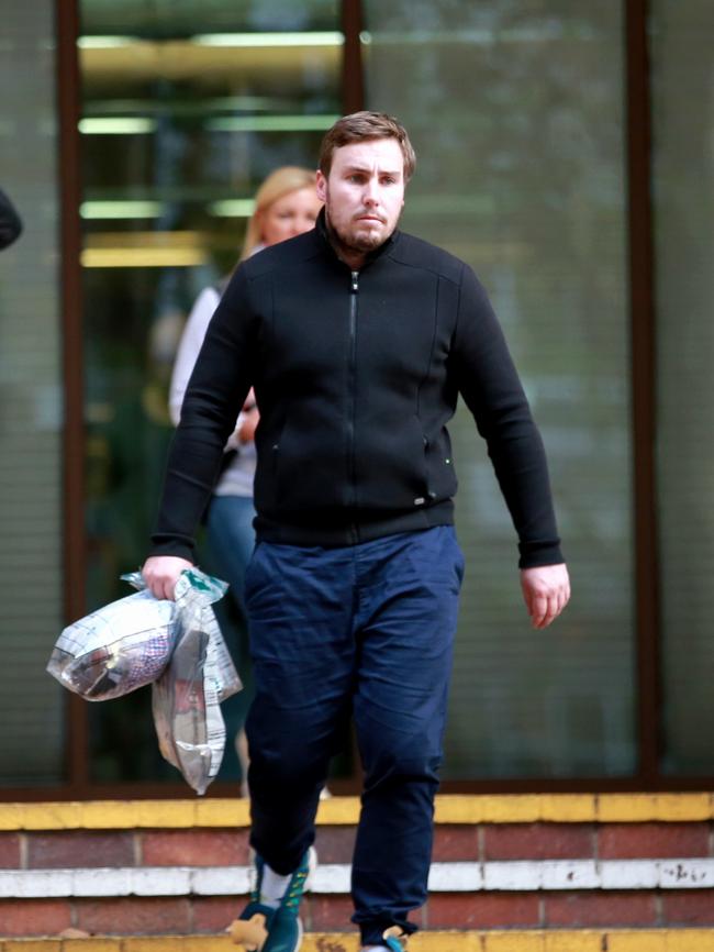 Adam Cranston leaves Sydney Police Centre after being released on bail on Thursday. Picture: Dylan Robinson