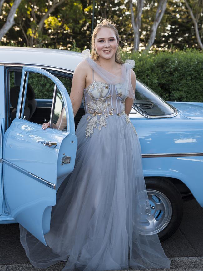 Anyia Birt at Centenary Heights State High School formal at Picnic Point, Friday, November 20, 2020. Picture: Kevin Farmer