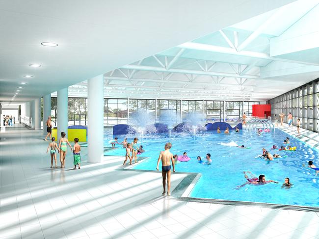 An impression of the new indoor complex to be built at the swim centre. Picture: SUPPLIED