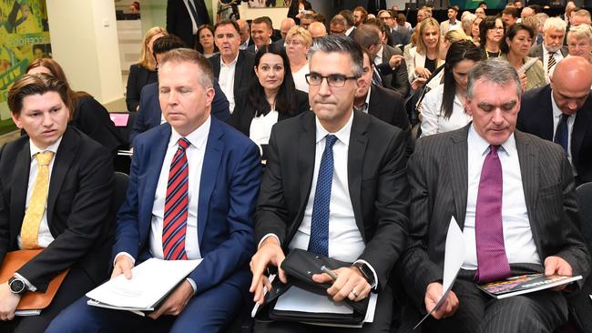 Stakeholders at the Football Federation Australia (FFA) AGM. (AAP Image/Dean Lewins)