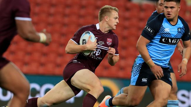 Reece Hoffman in action during the Under 18 Queensland V NSW State of Origin game at Suncorp Stadium in Brisbane. Picture: Adam Head