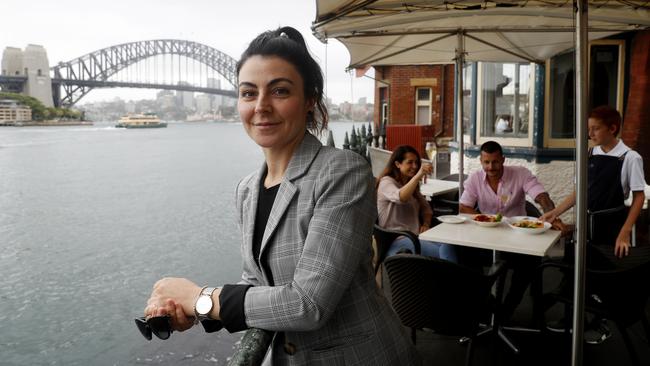 Sydney Cove Oyster Bar manager Laura Sanna at Circular Quay on Monday. Picture: Nikki Short