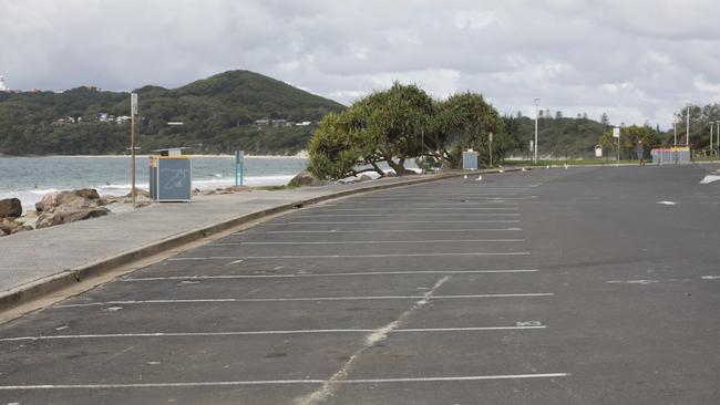 Byron Shire Council closed numerous beach carparks, including at Main Beach, to avoid people congregating during the COVID-19 pandemic.