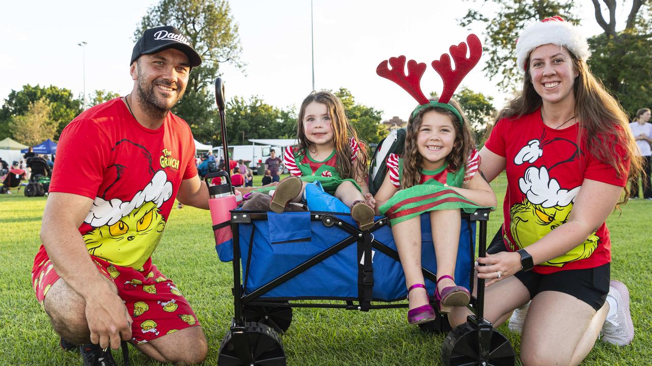 Josh and Mandee Birch with daughters Savannah and Isabella at Triple M Mayoral Carols by Candlelight, Sunday, December 8, 2024. Picture: Kevin Farmer