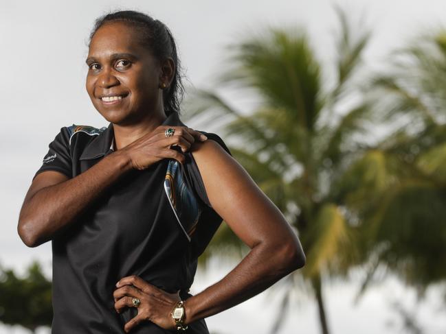 Indigenous health liaison officer Valerie Nancarrow is ready for her jab. Picture: Sean Davey.