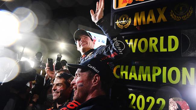 Max Verstappen had to ask if officials were sure when he was notified that he had been declared champion this year. Picture: AFP