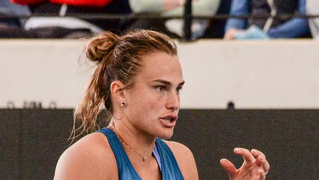 World No.2 Aryna Sabalenka made a shock exit from the Adelaide International on Wednesday. Picture: AFP