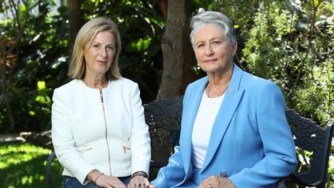 Kerryn Phelps, right, and her wife Jackie Stricker-Phelps are among a chorus of LGBTIQA+ Jews who have spoken out over Mardi Gras’ stance on the Israel-Hamas conflict. Picture: John Feder