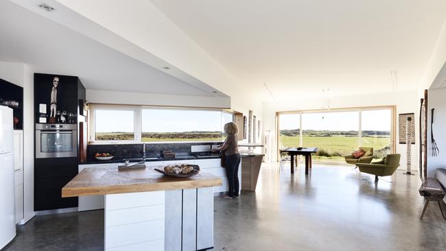 Whale Tail has featured on Peter Maddison's "Grandest Designs" list of highlights. Andrew and Dianne Blake own the home at Yambacoona, King Island. Source: SUPPLIED