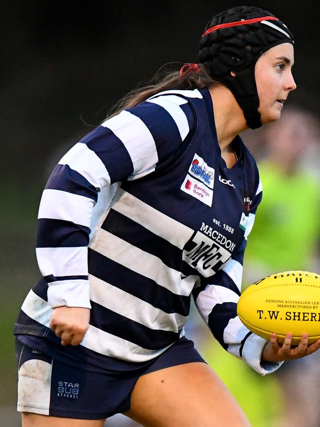 Lilli Collins in action for Macedon. Picture: Josh Chadwick