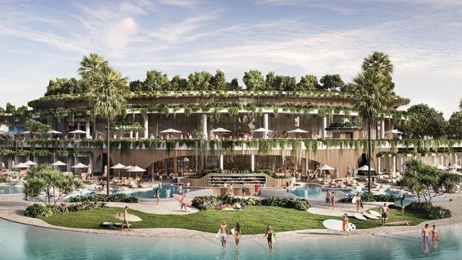 Latest designs on the wave park approved for Parkwood on the Gold Coast.