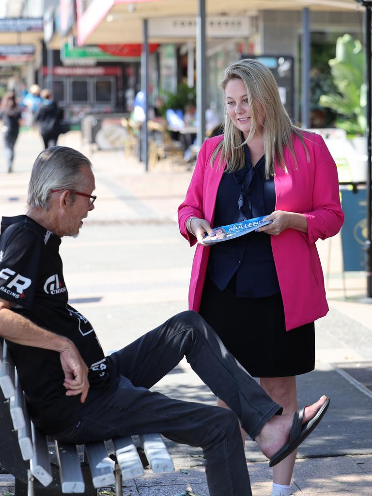 Katie Mullens has been joined by Peter Dutton during the campaign. Picture: Rohan Kelly