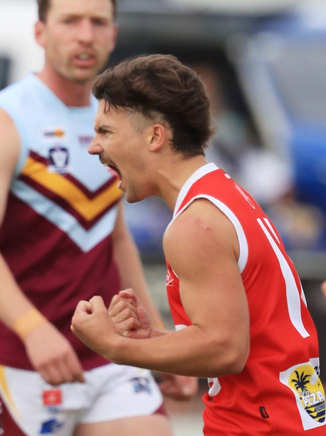 Max Sutton celebrates a goal. Picture: Mark Wilson