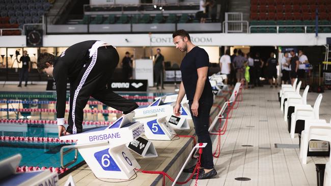 Ian Thorpe behind the scenes on Streamline with Levi Miller. Picture: Streamline