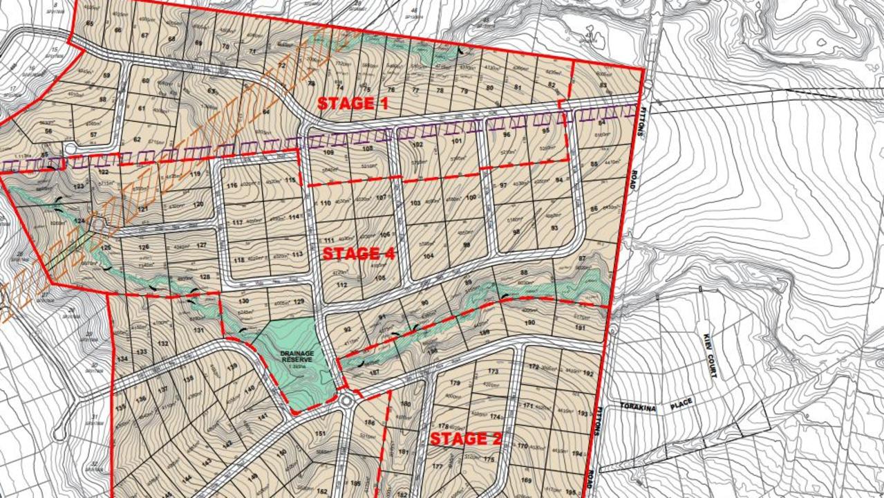 A massive four-stage subdivision, featuring more than 130 lots, has been proposed for a parcel of land at Mount Rascal.