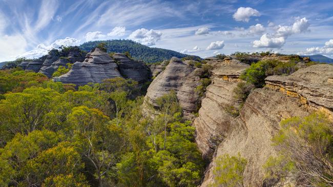 Pagoda formations in Wollemi National Park.