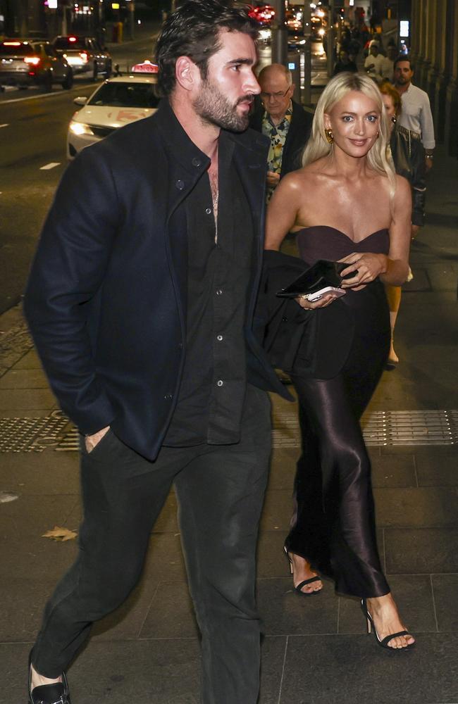 Jackie O steps out with friend Jack Tyeman. Picture: Media Mode