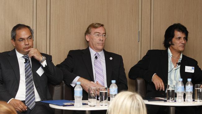 Flashback — mayoral rivals, at an Urban Development Institute of Australia (QLD) Gold Coast and Logan Branch debate held at the Hilton Surfers Paradise - Tom Tate, Peter Young and Dean Vegas.