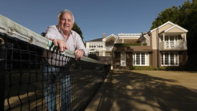 Terrance ‘TJ’ Peabody, son of millionaire Terry Peabody, is selling his riverside mansion at Chelmer, Brisbane. Picture: Lyndon Mechielsen.