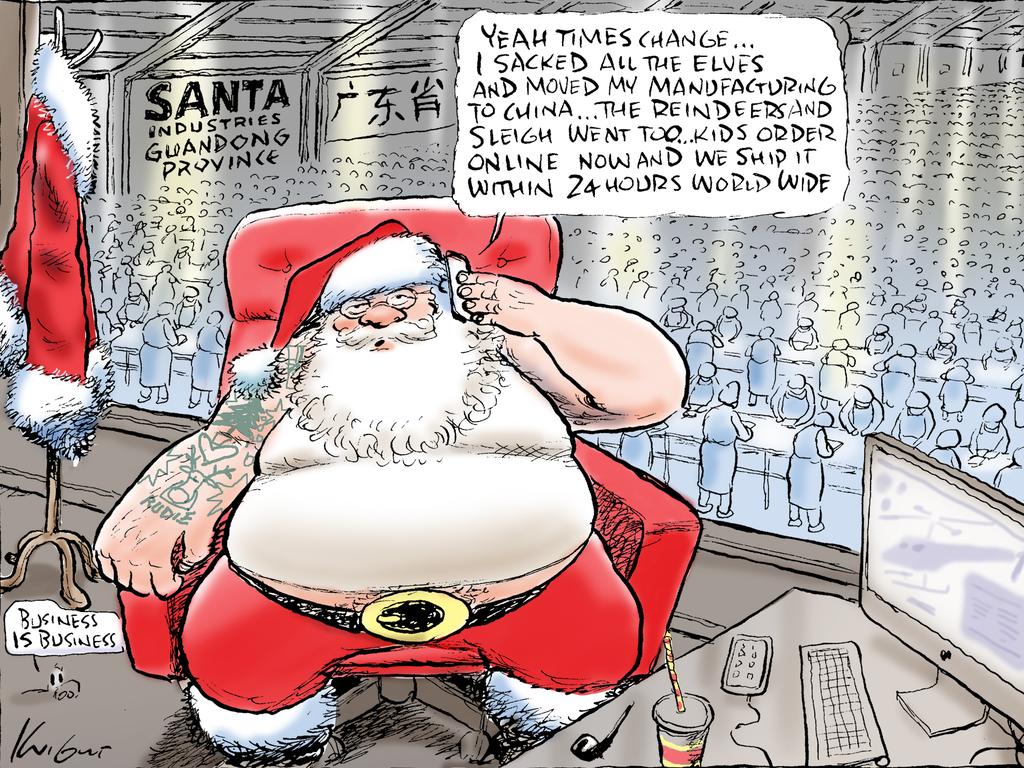 Mark Knight's Christmas cartoon. Picture: Mark Knight