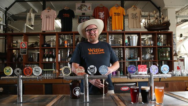 Pat McInerney, brewer and co-founder of Willie the Boatman brewery. Picture: Britta Campion