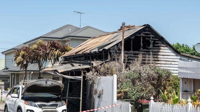 House fire in Coquette Street, Geelong West. Picture: Brad Fleet