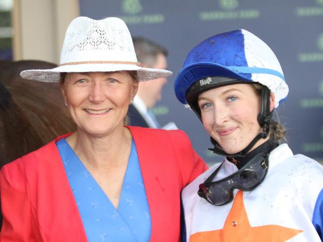 Trainer Karen Owen (left) with her daughter, jockey Madeline Owen. Picture: Grant Guy