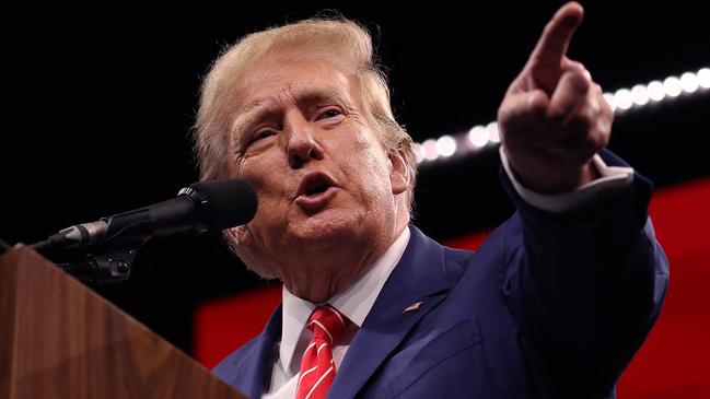 Former US president Donald Trump in Dallas, Texas. Picture: Getty Images.