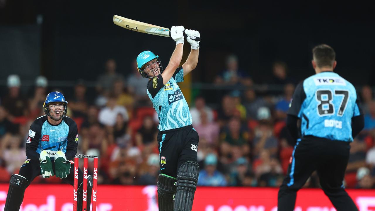 Nathan McSweeney of the Heat bats during the BBL Challenger Final against the Strikers. Picture: Chris Hyde/Getty Images