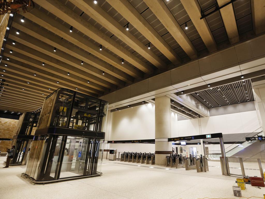 Barangaroo Metro Station. Picture: Richard Dobson