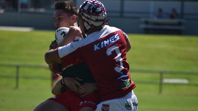 Meninga Cup semi-final action between the Redcliffe Dolphins and Wynnum-Manly Seagulls. Saturday April 15, 2023.