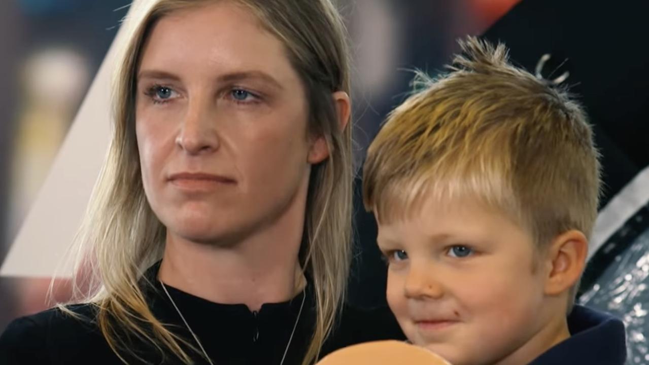 Mr Hargraves and her son at a road safety event in May 2022. Picture: Picture: Australian Road Safety Foundation