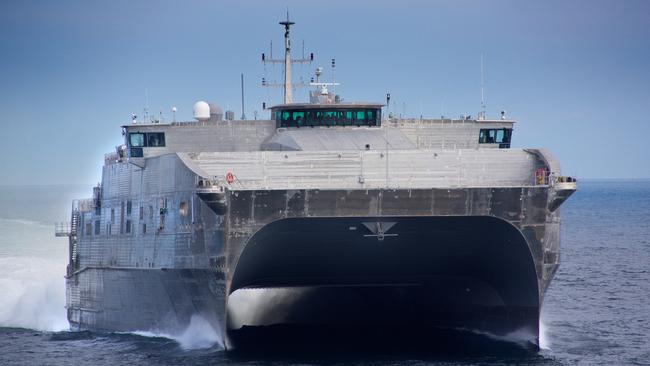 The US Navy’s Joint High Speed Vessel (JHSV) was designed in Australia and built in the USA by Austal Ships of WA.