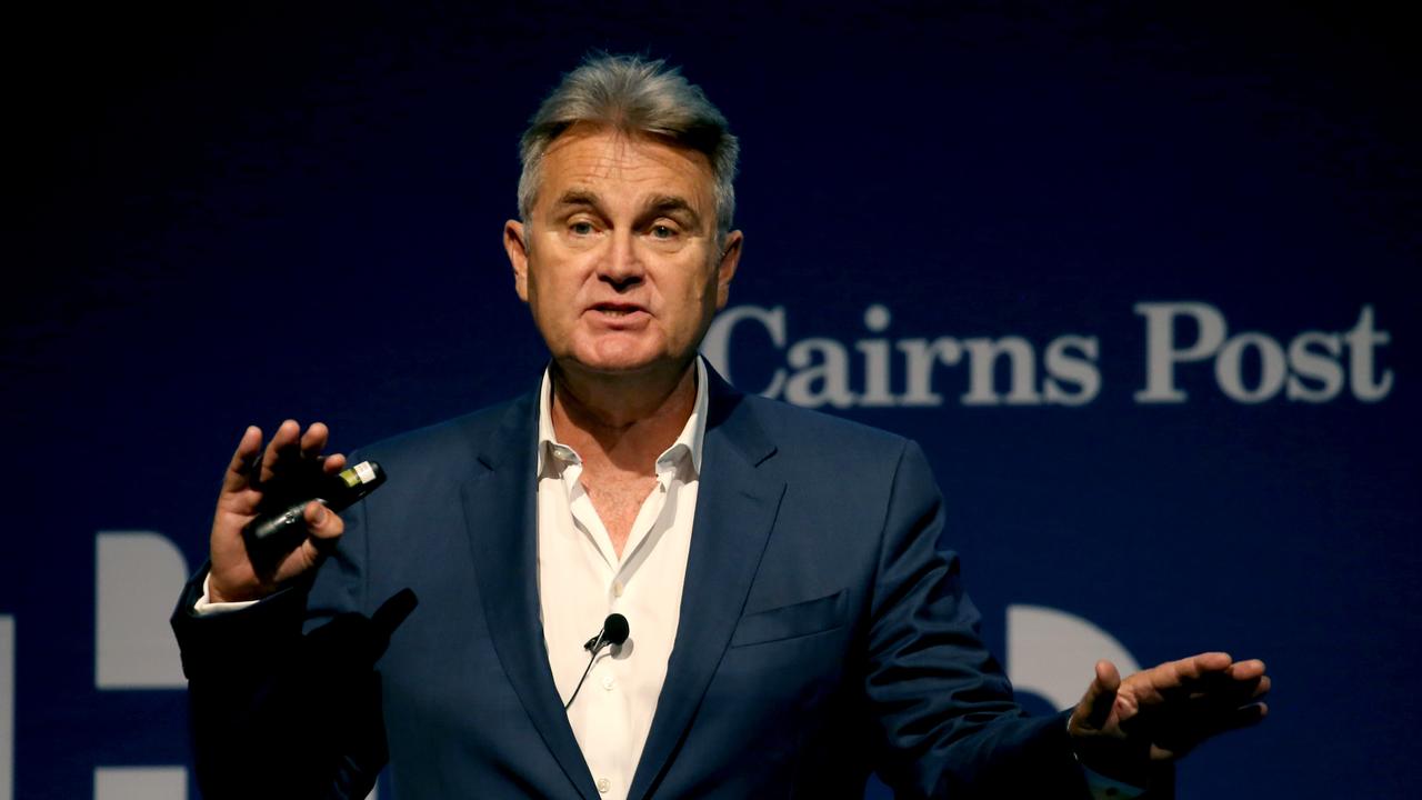 Leading demographer Bernard Salt speaks at the Future Tourism lunch at the Cairns Convention Centre PICTURE: ANNA ROGERS