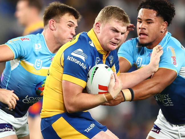 The Eels have locked down Charlie Guymer after his management requested permission to talk to rivals earlier this season. Picture: Chris Hyde/Getty Images