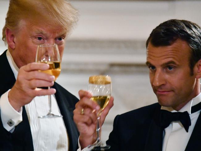 The night was full of the two world leaders praising their friendship. Picture: Nicholas Kamm