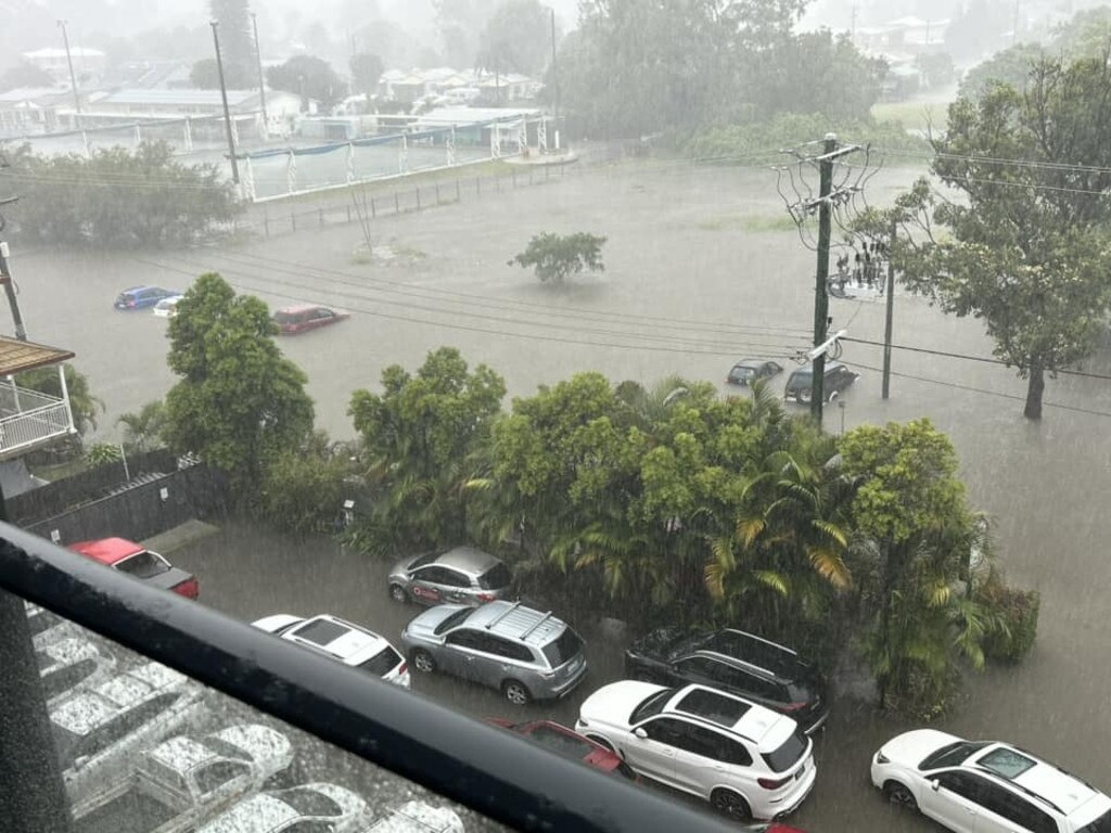 Robina Dawson captured these images from her unit overlooking Freshwater St in Hervey Bay during the wild weather brought by ex-Tropical Cyclone Alfred.