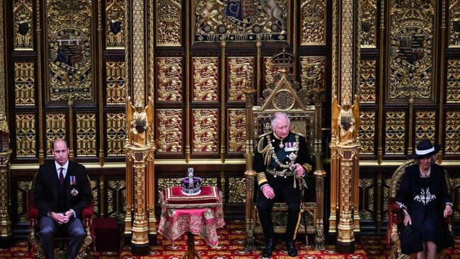 The Prince of Wales and Duchess of Cornwall were joined by the Duke of Cambridge for the ceremony. Picture: Getty Images