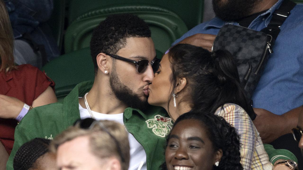 Ben Simmons went to Wimbledon with Maya Jama while the Boomers prepared for Tokyo. (Photo by Karwai Tang/WireImage)