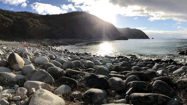 Boulders worn smooth in Bluestone Bay. Picture: PHIL YOUNG