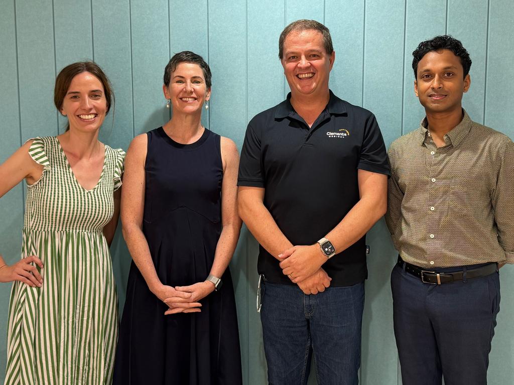 Dr Jennifer Hogan, Dr Emma Rossato, Dr Michael Clements, and Dr Sadheesh Rathnayake at Clements Medical Charters Towers. Picture: Shannon Clements.