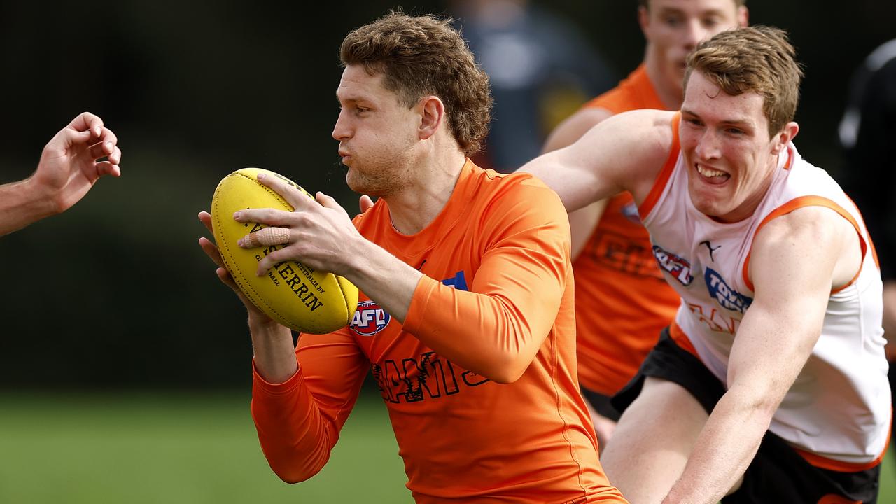 Jacob Hopper at GWS Giants training Photo by Phil Hillyard