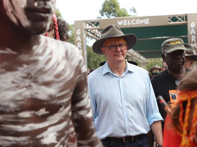 Prime Minister Anthony Albanese at the Garma Festival in the NT. PMO supplied pics from Garma