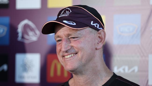 Brisbane Broncos first day of training for 2024.Coach Michael Maguire.Picture: Nigel Hallett