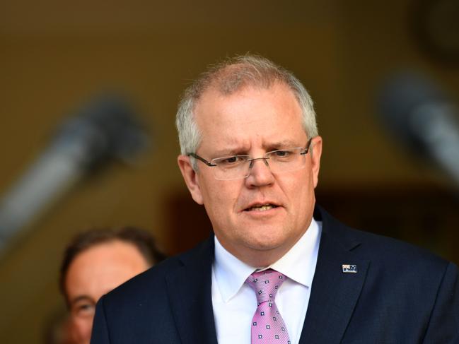 Prime Minister Scott Morrison speaks during a press conference announcing a Royal Commission into Aged Care at Parliament House in Canberra, Sunday, September 16, 2018. (AAP Image/Mick Tsikas) NO ARCHIVING