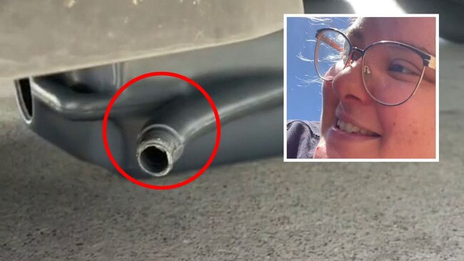 An Australian roadtripper got more than she bargained for during a pit stop at a local service station. Pictures: TikTok