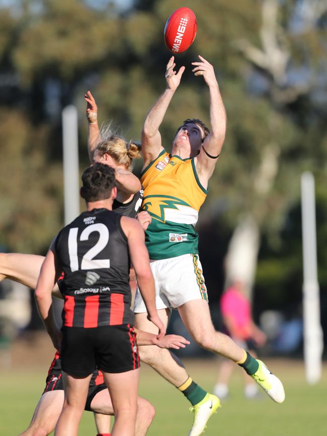 Jamie Solly kicked the goal that tied the scores on Saturday. Picture: Stephen Laffer