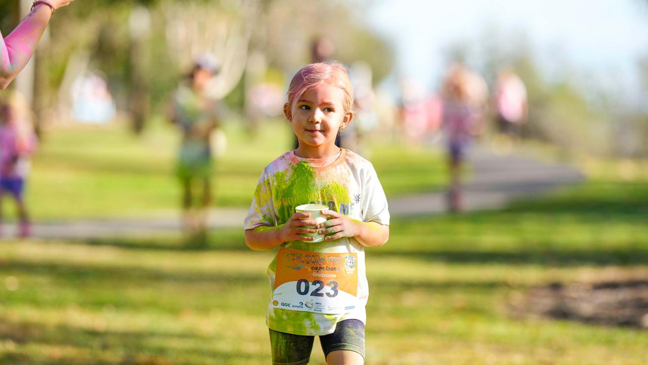 Photos from Cherryandjun Photography of the 2023 Gladstone Colour Me Capricorn fun run for the RACQ CapRescue.
