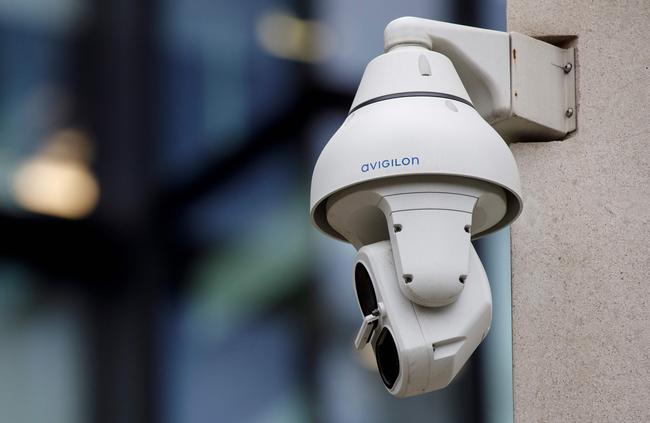 A CCTV camera on a wall. Darwin has just installed 138 of them. Picture: Tolga Akmen / AFP