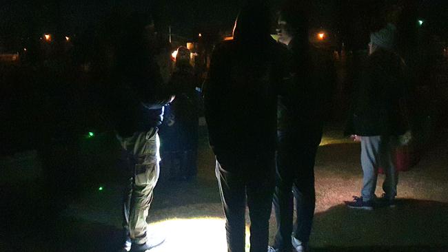 The first 'paranormal investigation' at Ipswich Cemetery earlier this year involved motion detection devices. Picture: Supplied